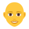 Woman- Bald emoji on Emojione